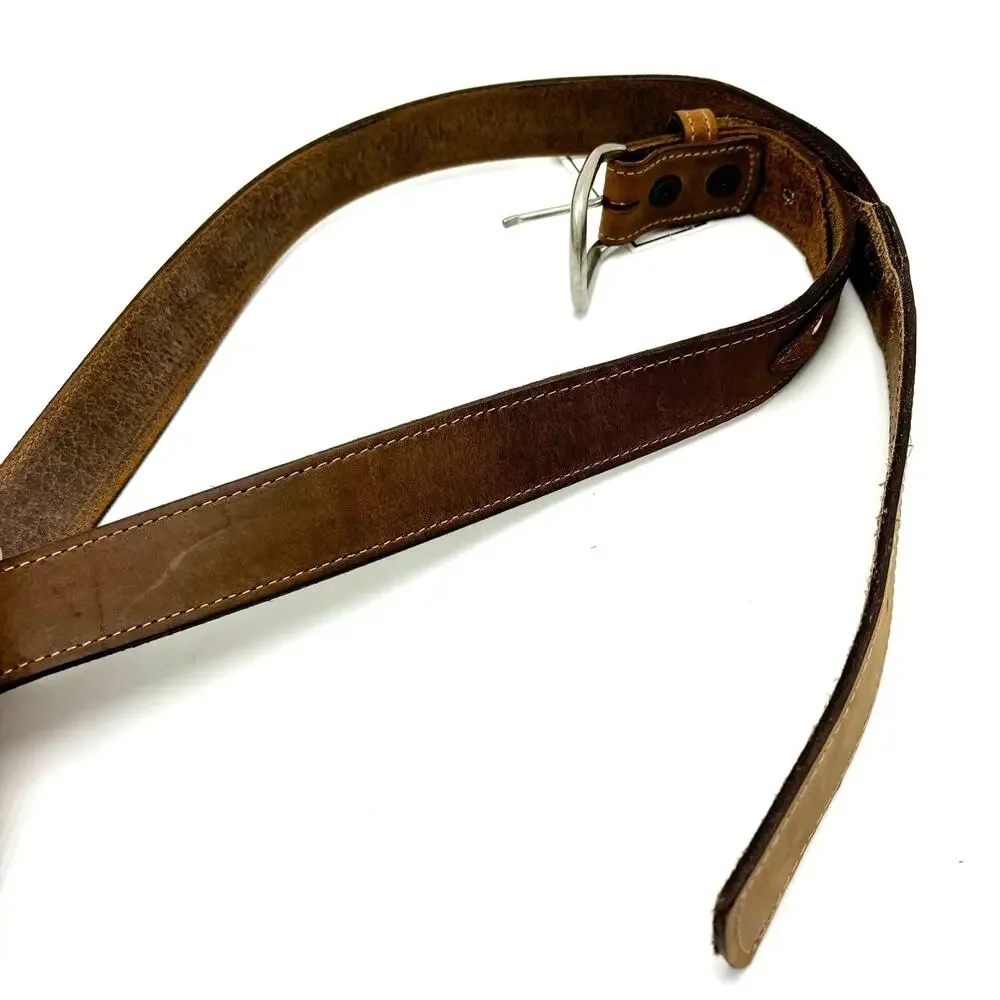 Cabelas Guide Gear Heavy Duty Western Belt 44 Brown Top Grain Leather Cowboy USA